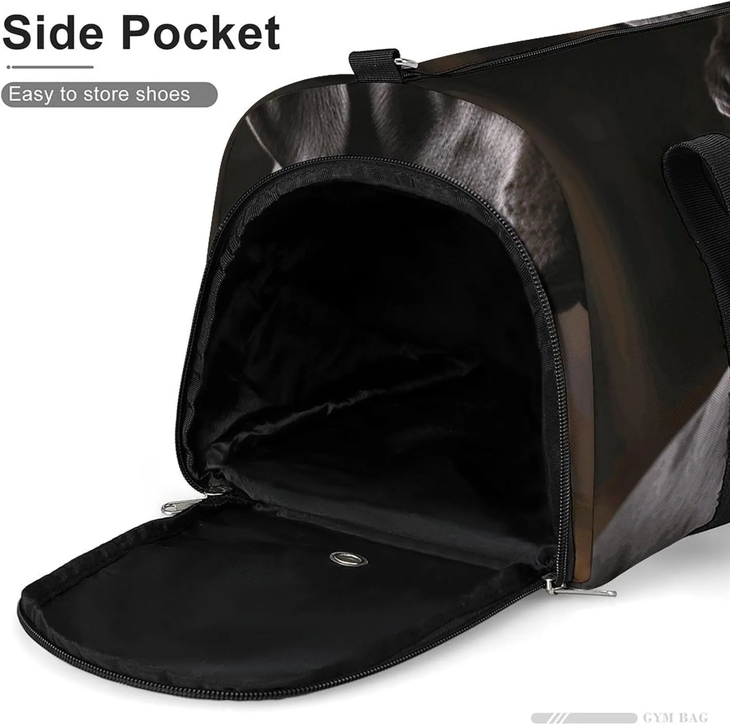 Gym Bags Small Black Labrador Duffel Bag Overnight Bag with Shoe Compartment Carryon Bag for Men Women