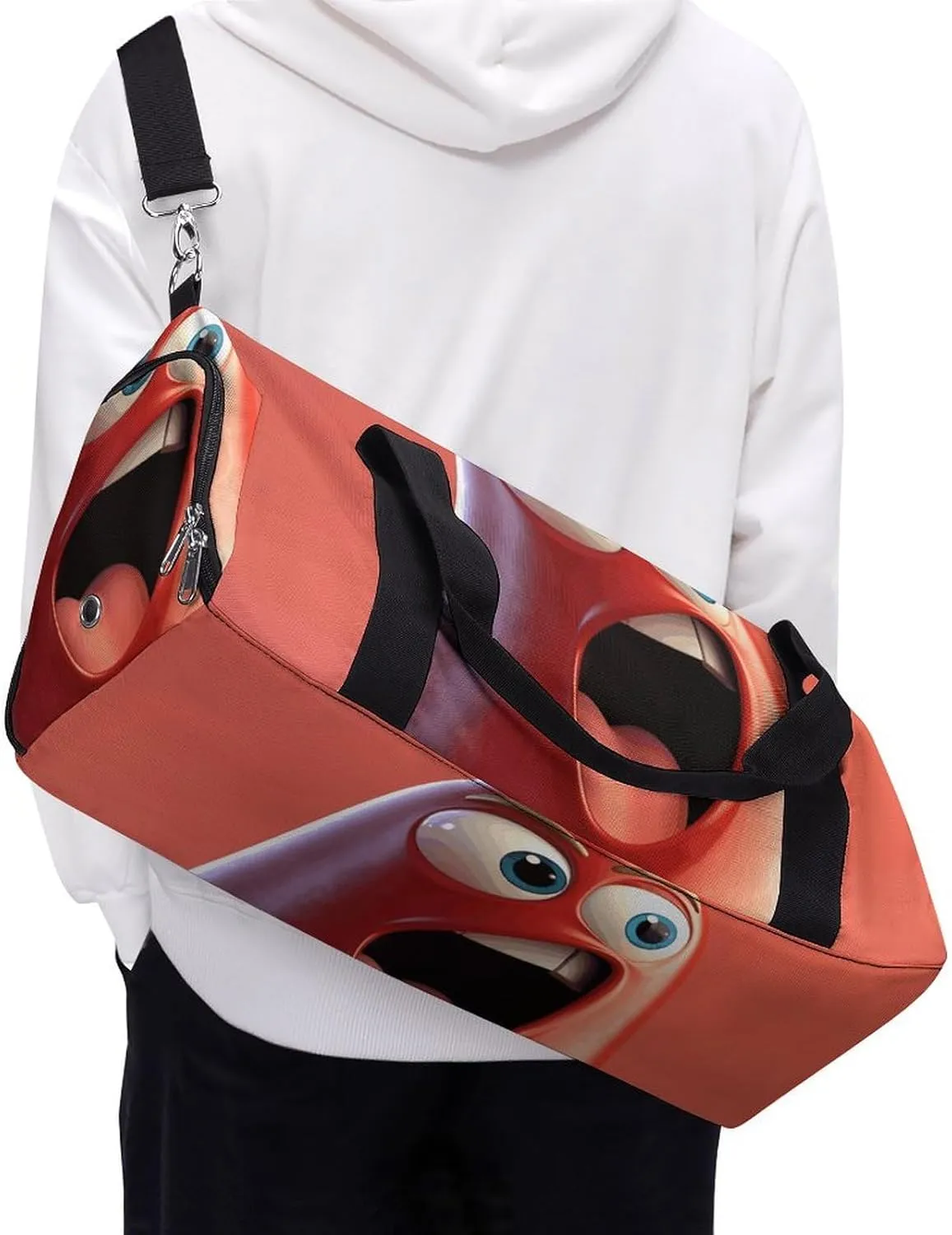 Gym Bags Small Cartoon Bell79546220-007d-11ef-8e6d-d148611795c7 Duffel Bag Overnight Bag with Shoe Compartment Carryon Bag for Men Women