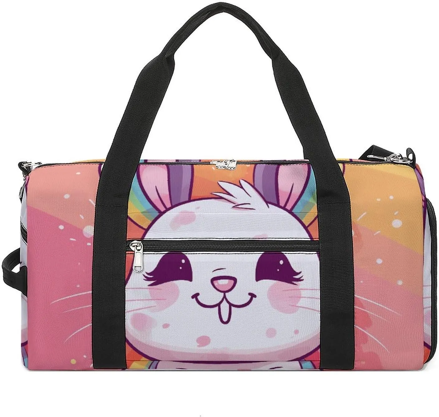 Gym Bags Small Chubby Rabbit Duffel Bag Overnight Bag with Shoe Compartment Carryon Bag for Men Women