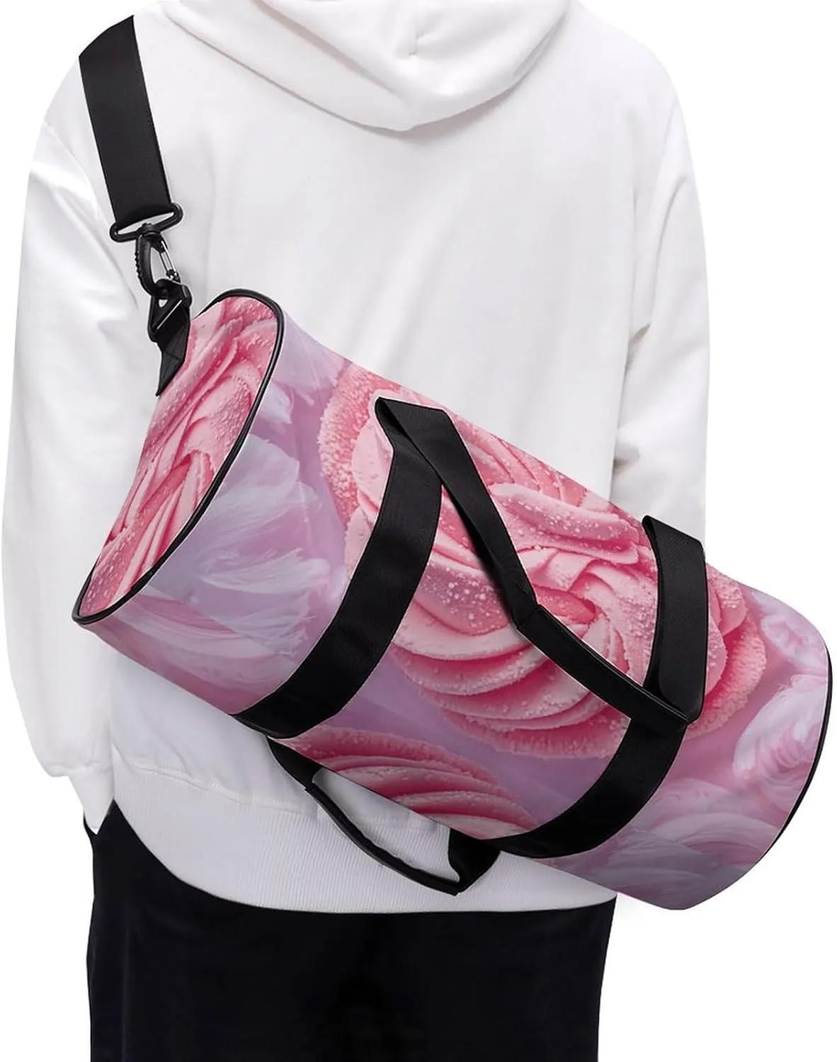 Gym Bags Small Cotton Candy Duffel Bag Overnight Bag with Shoe Compartment Carryon Bag for Men Women