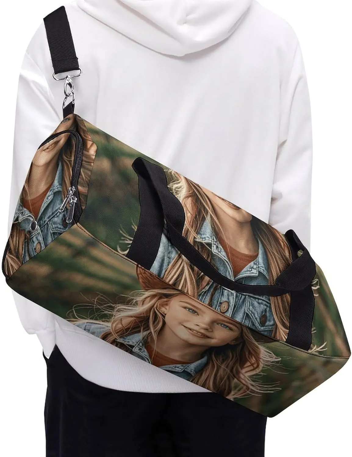 Gym Bags Small Cowgirl Boots Hat in Farms Duffel Bag Overnight Bag with Shoe Compartment Carryon Bag for Men Women
