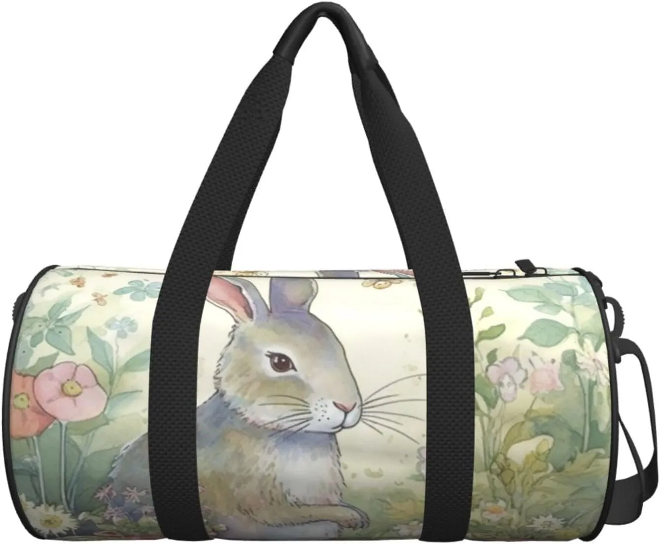 Gym Bags Small Garden Bunny Duffel Bag Overnight Bag with Shoe Compartment Carryon Bag for Men Women