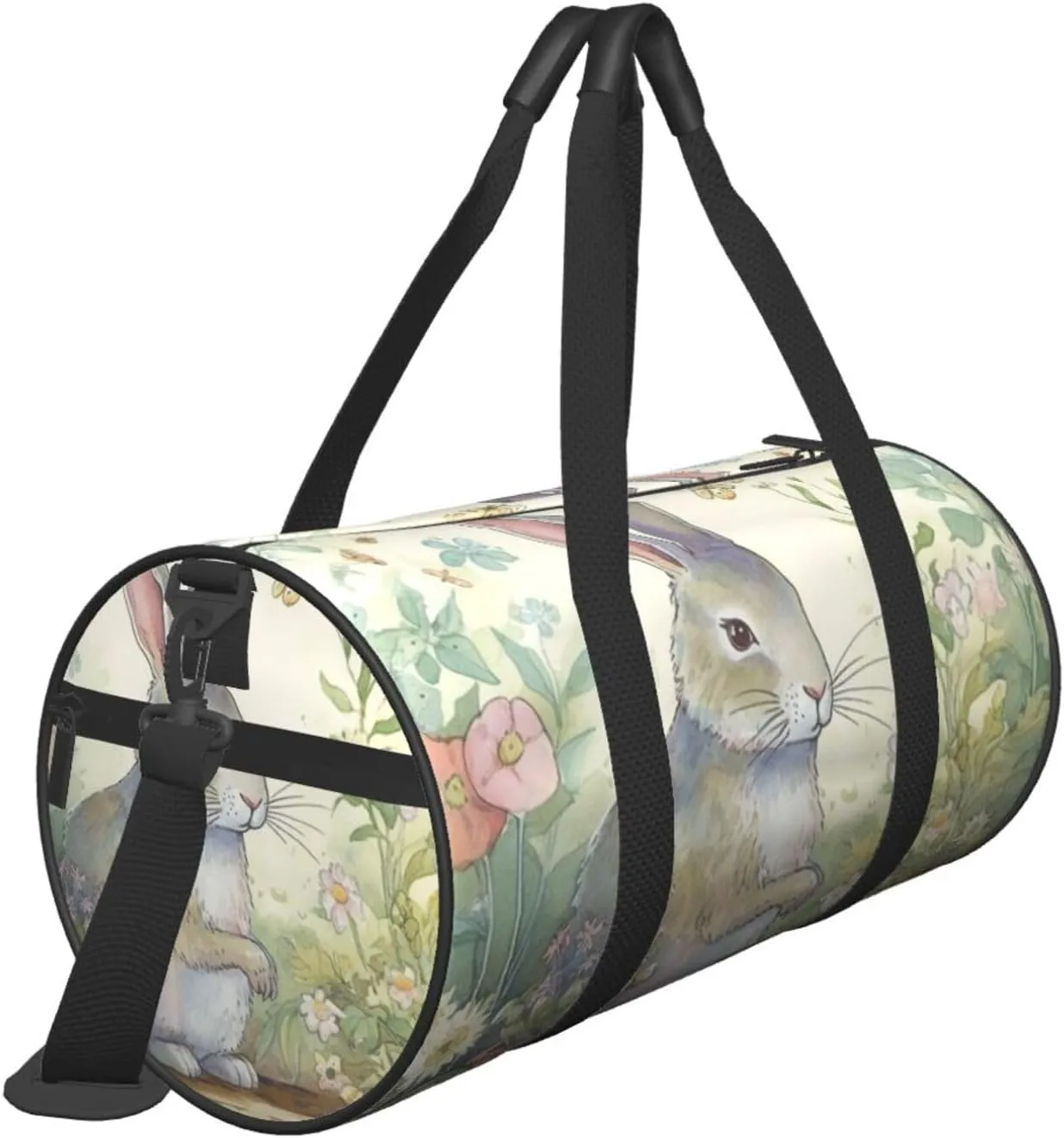 Gym Bags Small Garden Bunny Duffel Bag Overnight Bag with Shoe Compartment Carryon Bag for Men Women
