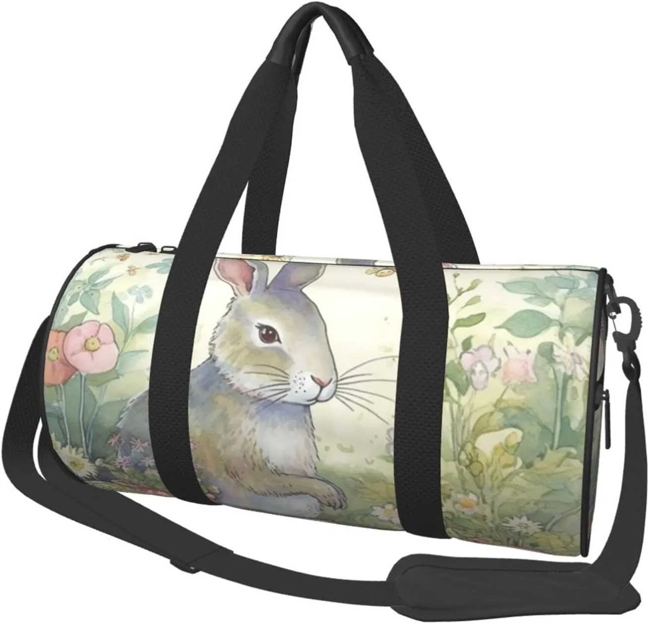 Gym Bags Small Garden Bunny Duffel Bag Overnight Bag with Shoe Compartment Carryon Bag for Men Women