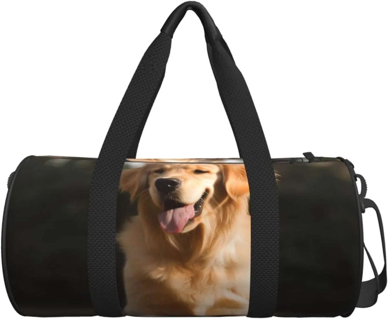 Gym Bags Small Golden Retriever Dog Duffel Bag Overnight Bag with Shoe Compartment Carryon Bag for Men Women