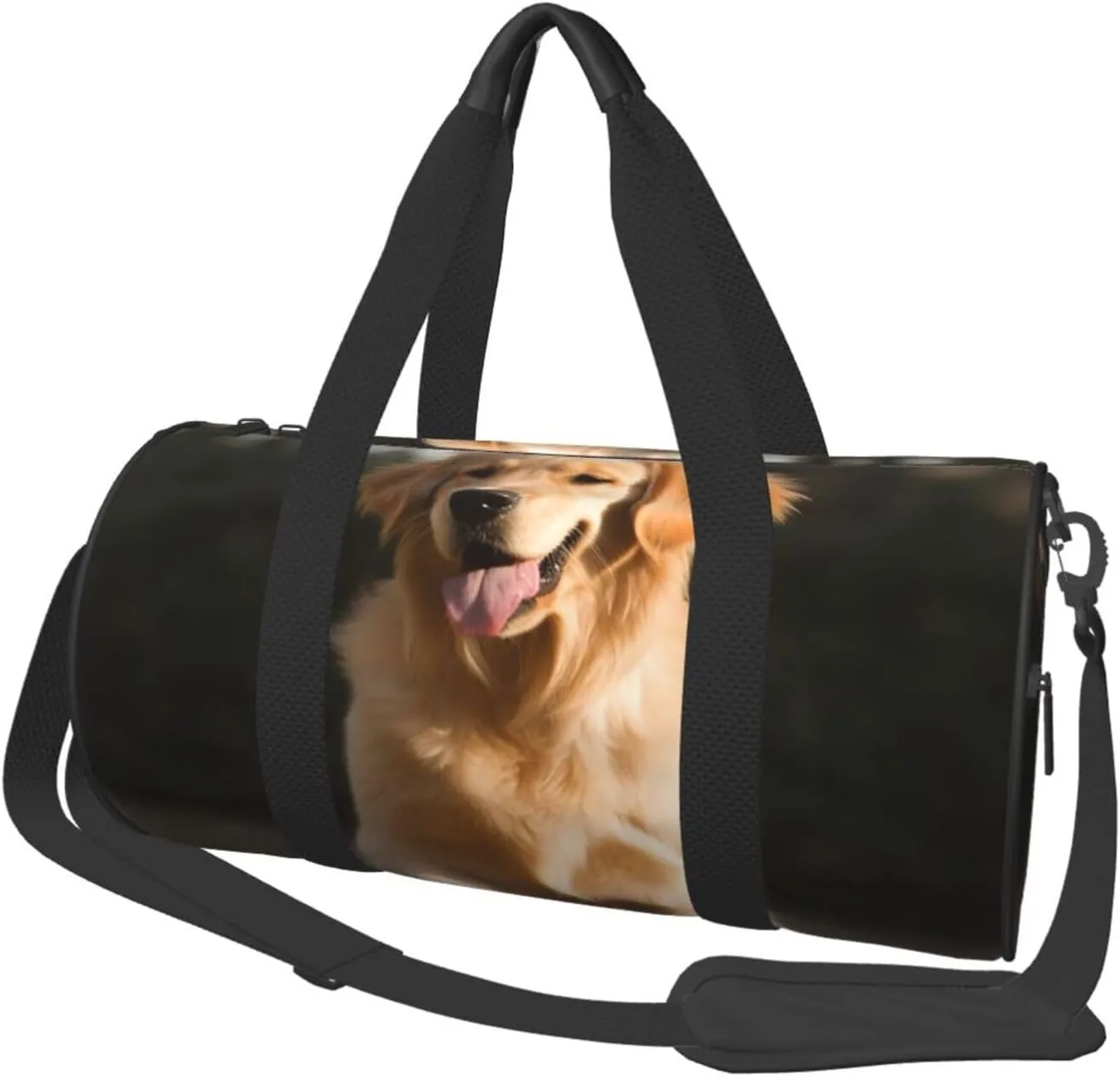 Gym Bags Small Golden Retriever Dog Duffel Bag Overnight Bag with Shoe Compartment Carryon Bag for Men Women