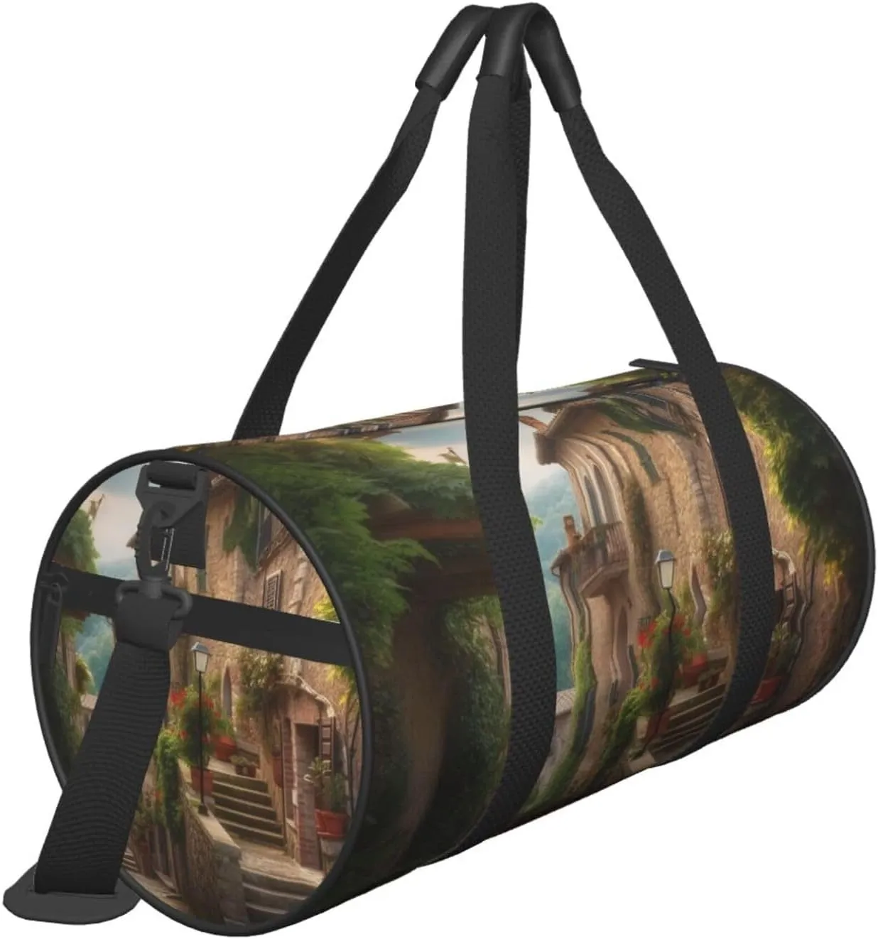 Gym Bags Small Italy Tuscan Duffel Bag Overnight Bag with Shoe Compartment Carryon Bag for Men Women