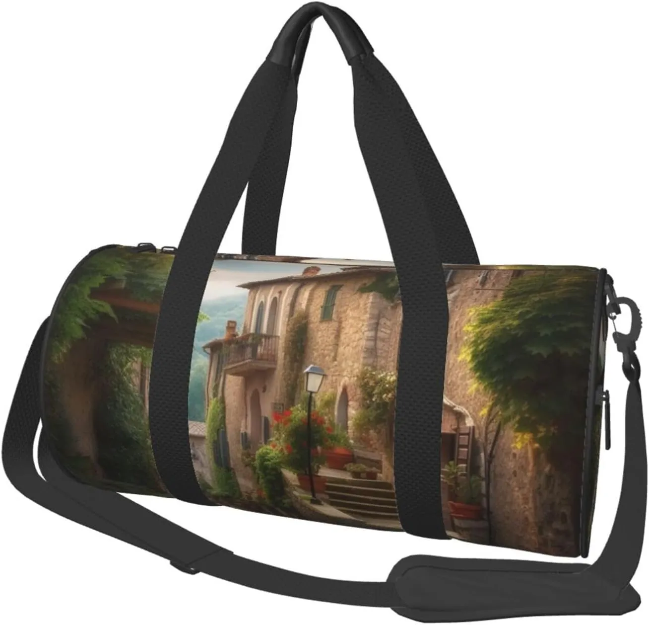 Gym Bags Small Italy Tuscan Duffel Bag Overnight Bag with Shoe Compartment Carryon Bag for Men Women