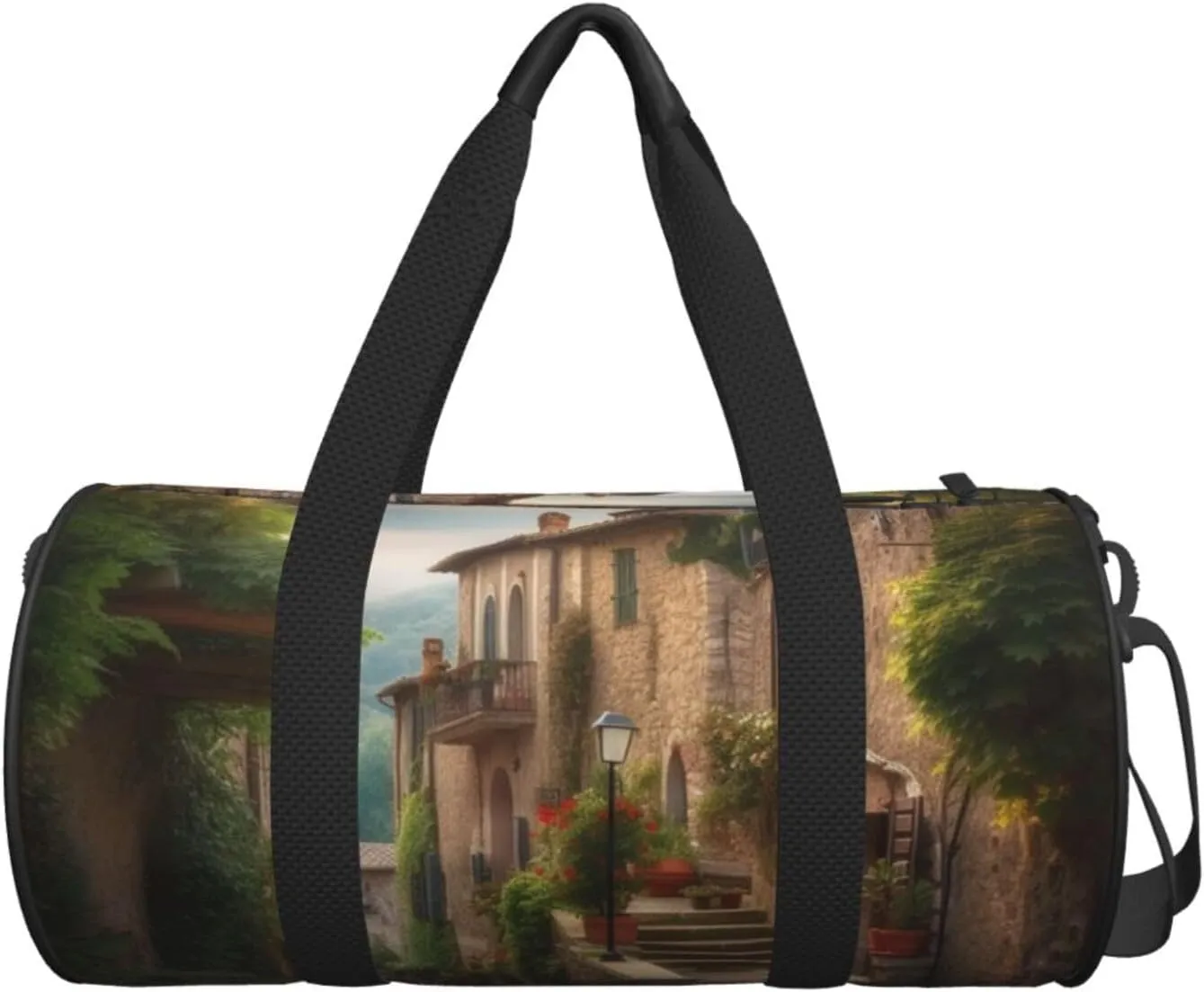 Gym Bags Small Italy Tuscan Duffel Bag Overnight Bag with Shoe Compartment Carryon Bag for Men Women
