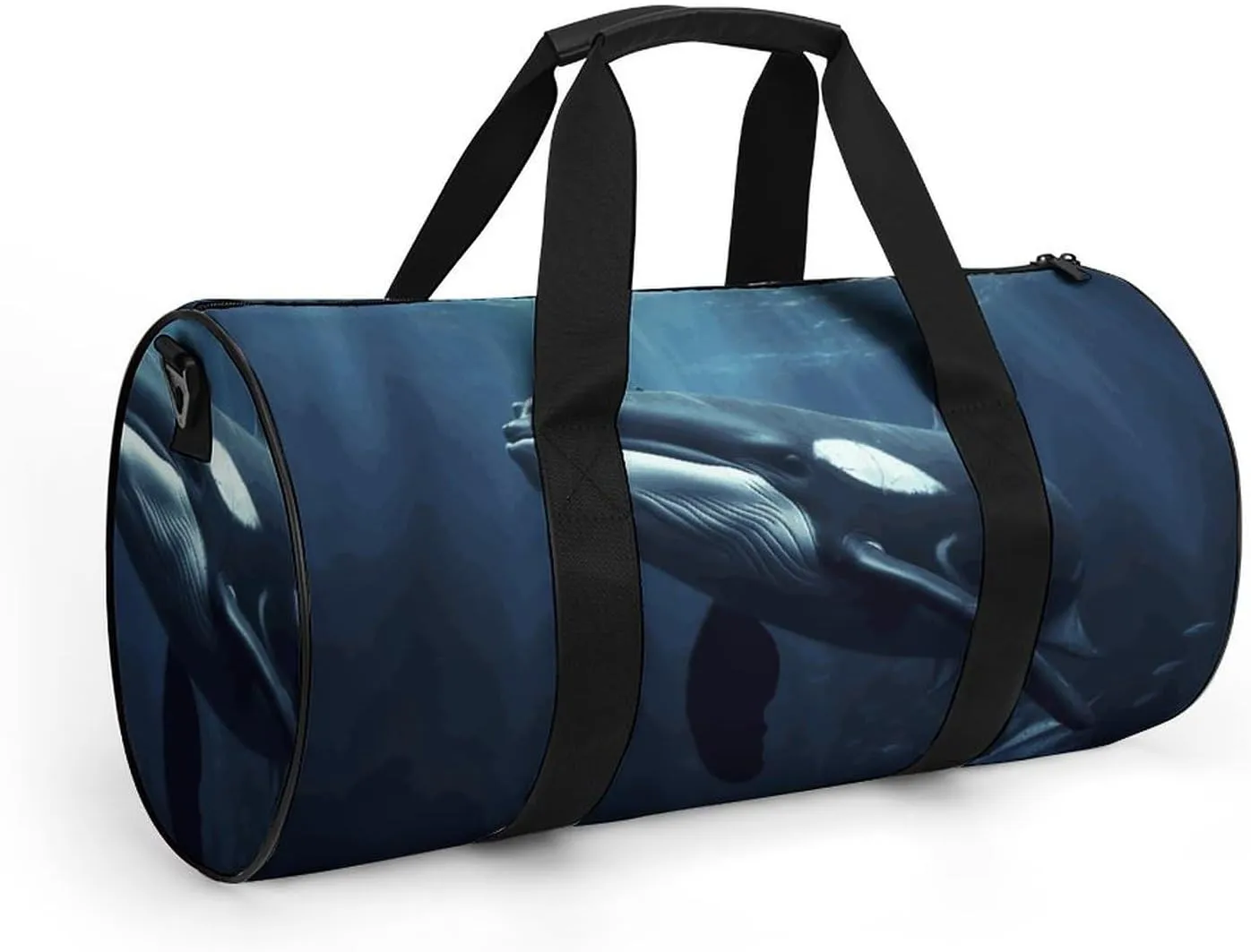 Gym Bags Small Marine Whales Duffel Bag Overnight Bag with Shoe Compartment Carryon Bag for Men Women