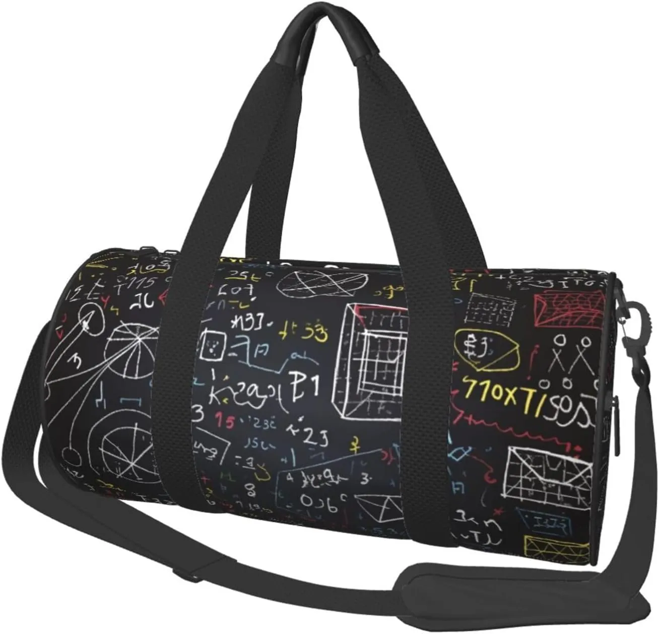 Gym Bags Small mathematics and physics Duffel Bag Overnight Bag with Shoe Compartment Carryon Bag for Men Women