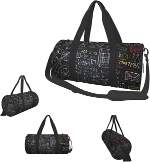 Gym Bags Small mathematics and physics Duffel Bag Overnight Bag with Shoe Compartment Carryon Bag for Men Women