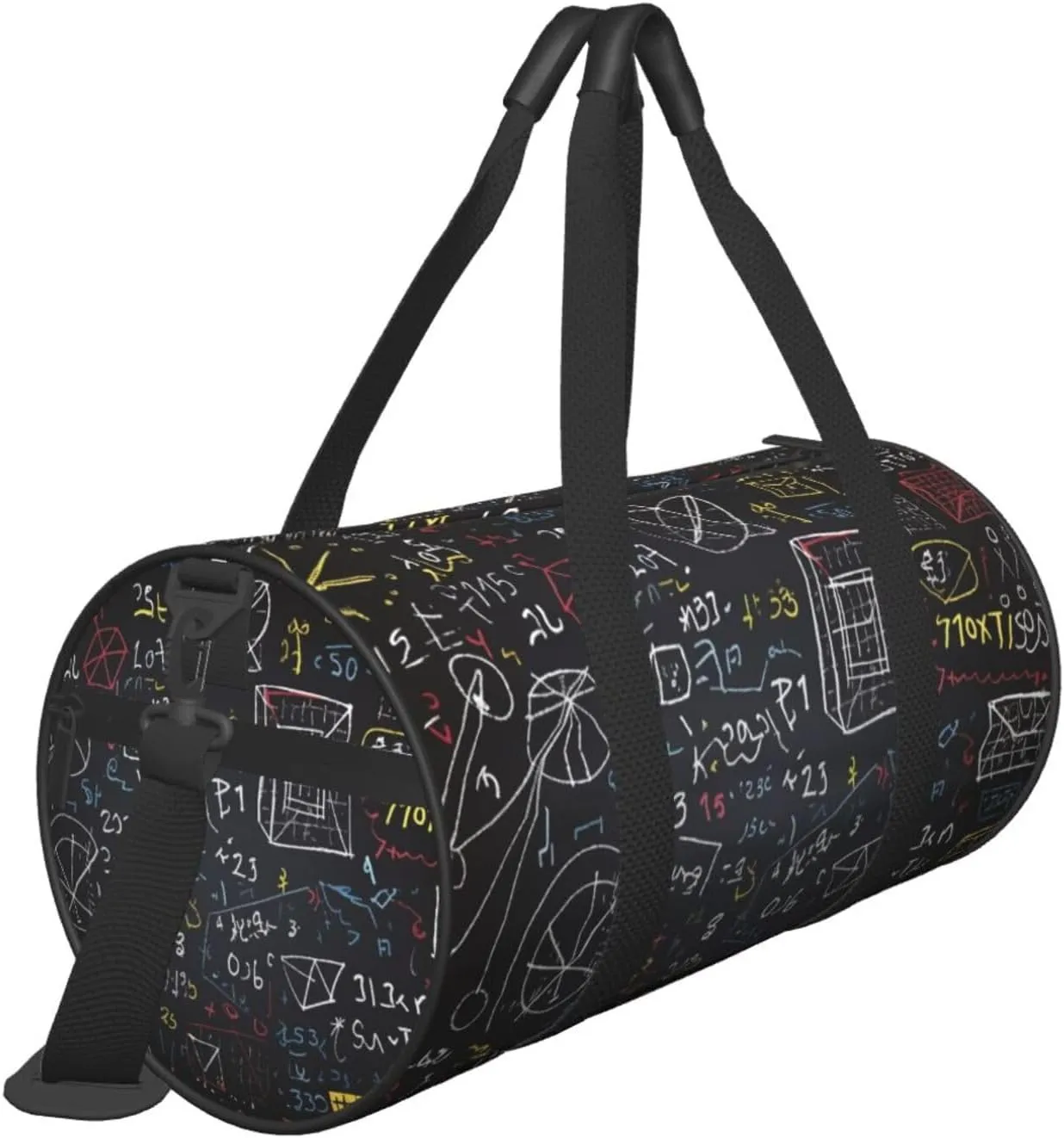 Gym Bags Small mathematics and physics Duffel Bag Overnight Bag with Shoe Compartment Carryon Bag for Men Women