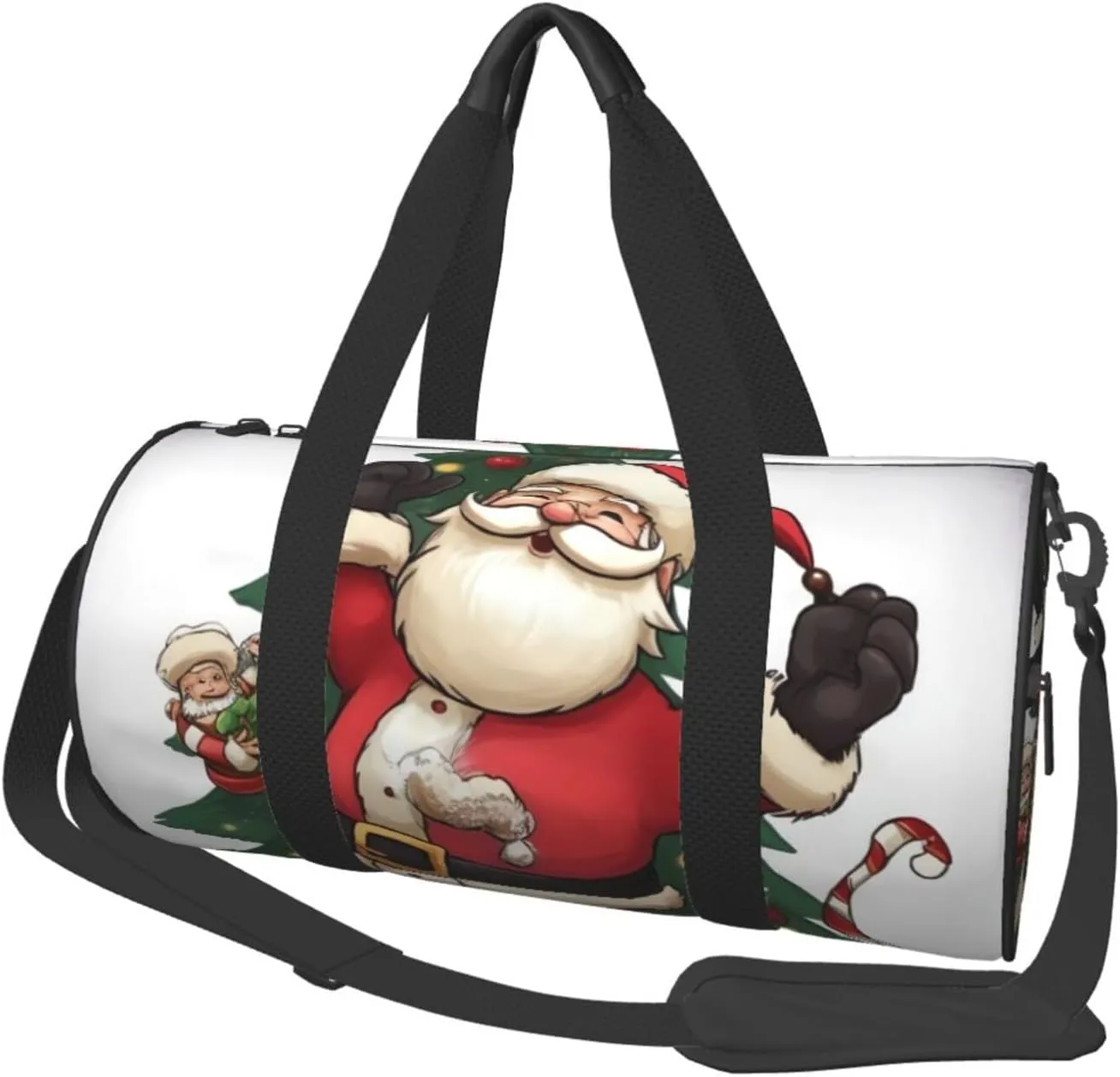 Gym Bags Small Merry Christmas Duffel Bag Overnight Bag with Shoe Compartment Carryon Bag for Men Women
