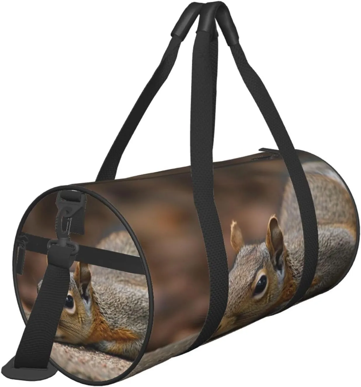 Gym Bags Small Squirrel Just Laying Duffel Bag Overnight Bag with Shoe Compartment Carryon Bag for Men Women