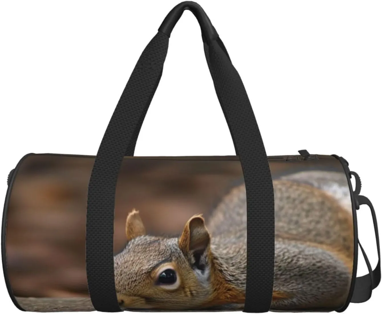 Gym Bags Small Squirrel Just Laying Duffel Bag Overnight Bag with Shoe Compartment Carryon Bag for Men Women