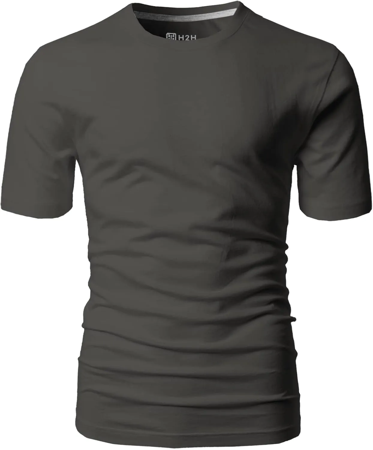 H2H Mens Casual Slim Fit Short Sleeve T-Shirts Soft Lightweight V-Neck/Crew-Neck Size XS to 3XL