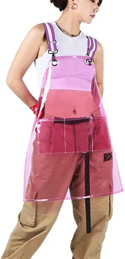 Hair Stylis Apron for Salon Barber Cross-back Hairdresser Waterproof Work Apron With 3 Pockets (22.8” W 25.5” L)