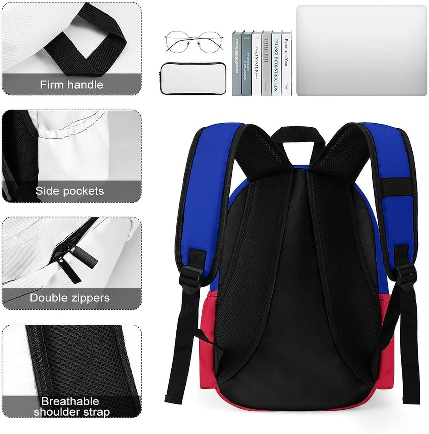 Haiti Flag Backpacks Large Capacity Daypack Shoulder Bag Lightweight Laptop Bags Travel Hiking Camping for Men Women 2025
