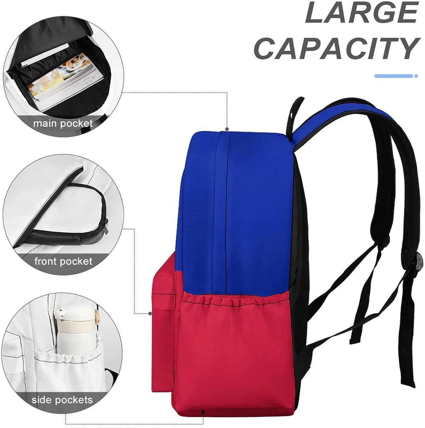 Haiti Flag Backpacks Large Capacity Daypack Shoulder Bag Lightweight Laptop Bags Travel Hiking Camping for Men Women 2025