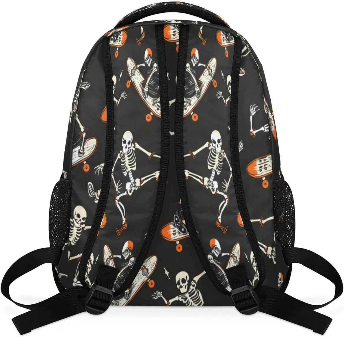 Halloween Skull Backpacks for Boys Girls Kids Funny Soprt Skuu Lightweight 16 Inch School Backpack Laptop College Bookbag Travel Casual Daypack Hiking Camping Computer Rucksack Medium