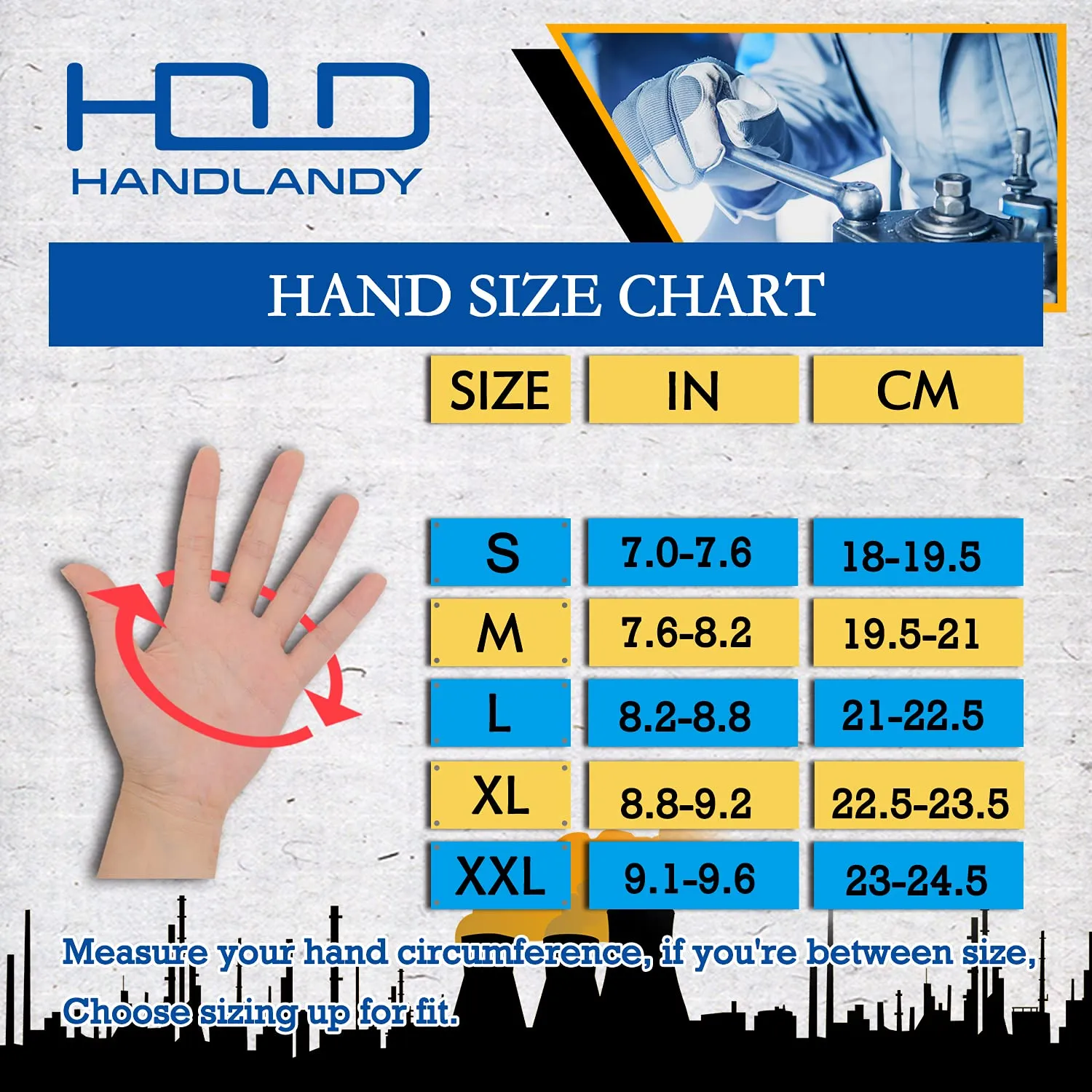HANDLANDY Leather Work Gloves Mens & Women, Utility Safety Mechanic Working Gloves Touch Screen, Flexible Breathable Yard Work Gloves (Medium, Brown-Cowhide Palm)