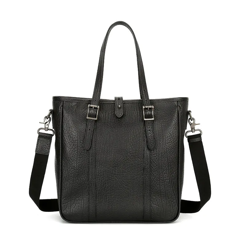 Handmade Vintage Business Zipper Genuine Leather Unisex Messenger Bag