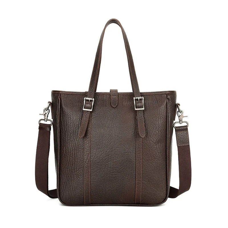 Handmade Vintage Business Zipper Genuine Leather Unisex Messenger Bag