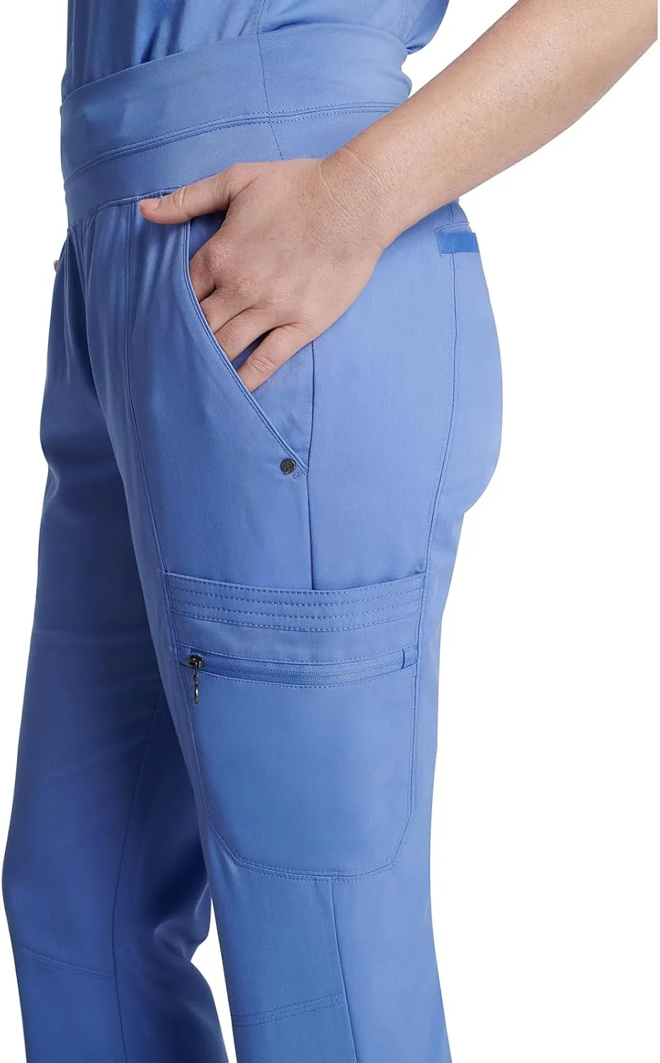 Healing Hands Scrub Pants for Women - Purple Label Bootcut Yoga Pants with 8 Pockets & Knit Waistband - HH002