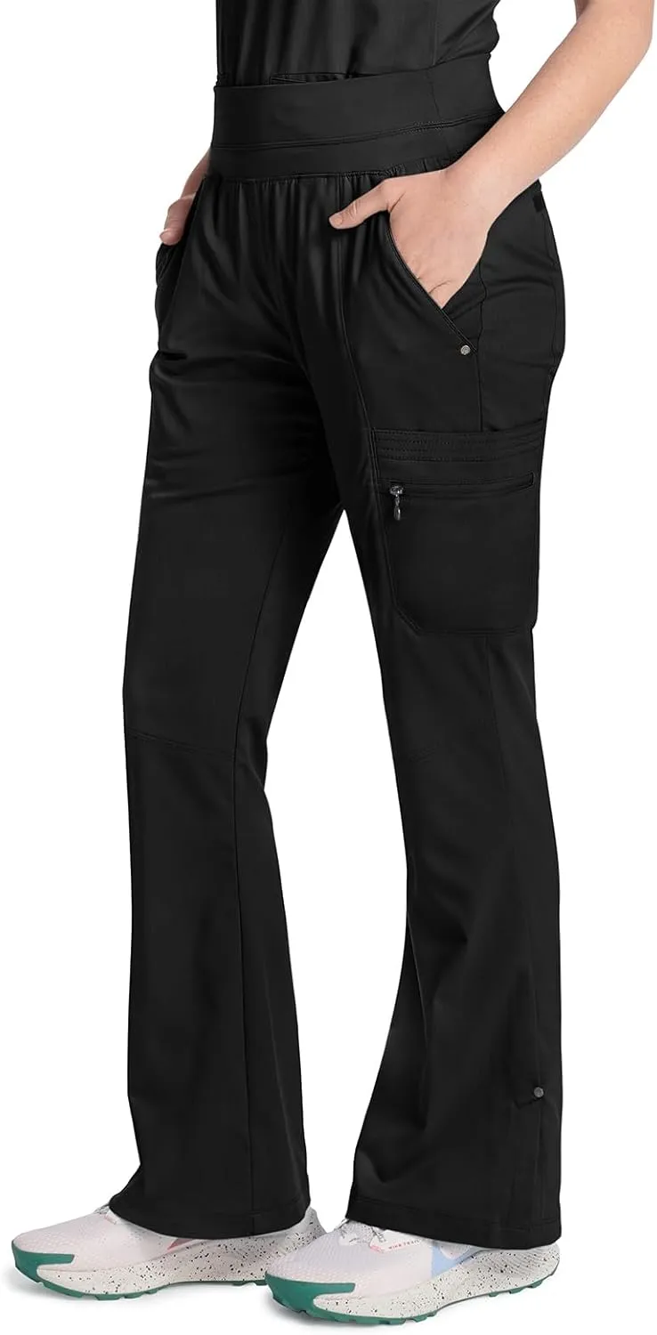 Healing Hands Scrub Pants for Women - Purple Label Bootcut Yoga Pants with 8 Pockets & Knit Waistband - HH002