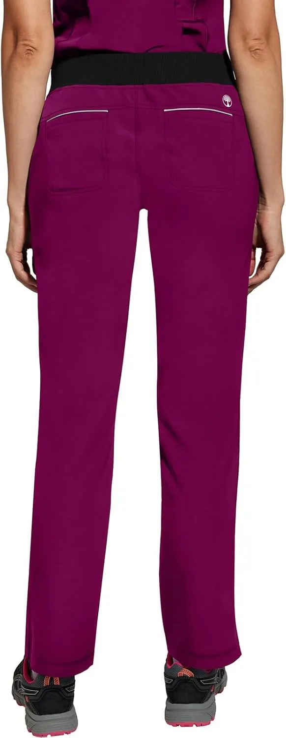 Healing Hands Women Scrub Pants with Rib Knit Waistband, Moisture Wicking, 360° Stretch and Recycled Fibers - 9152
