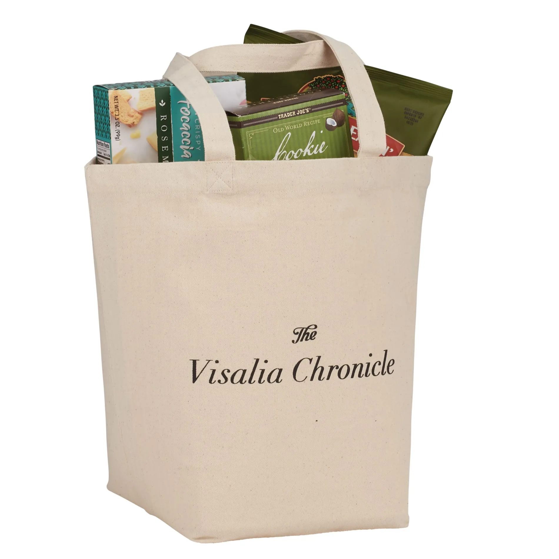 Herringbone 7oz Cotton Canvas Grocery Tote