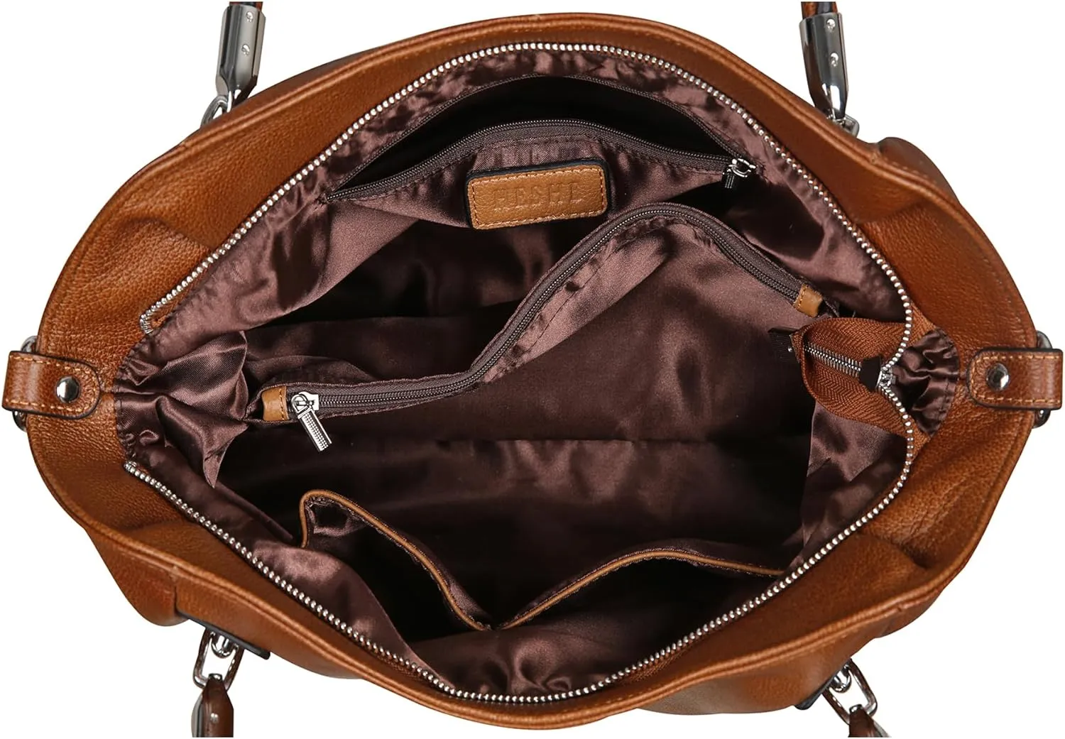 HESHE Leather Purses for Women Designer Handbags Hobo Crossbody Shoulder Bag Satchel Handbag Work Tote Bags