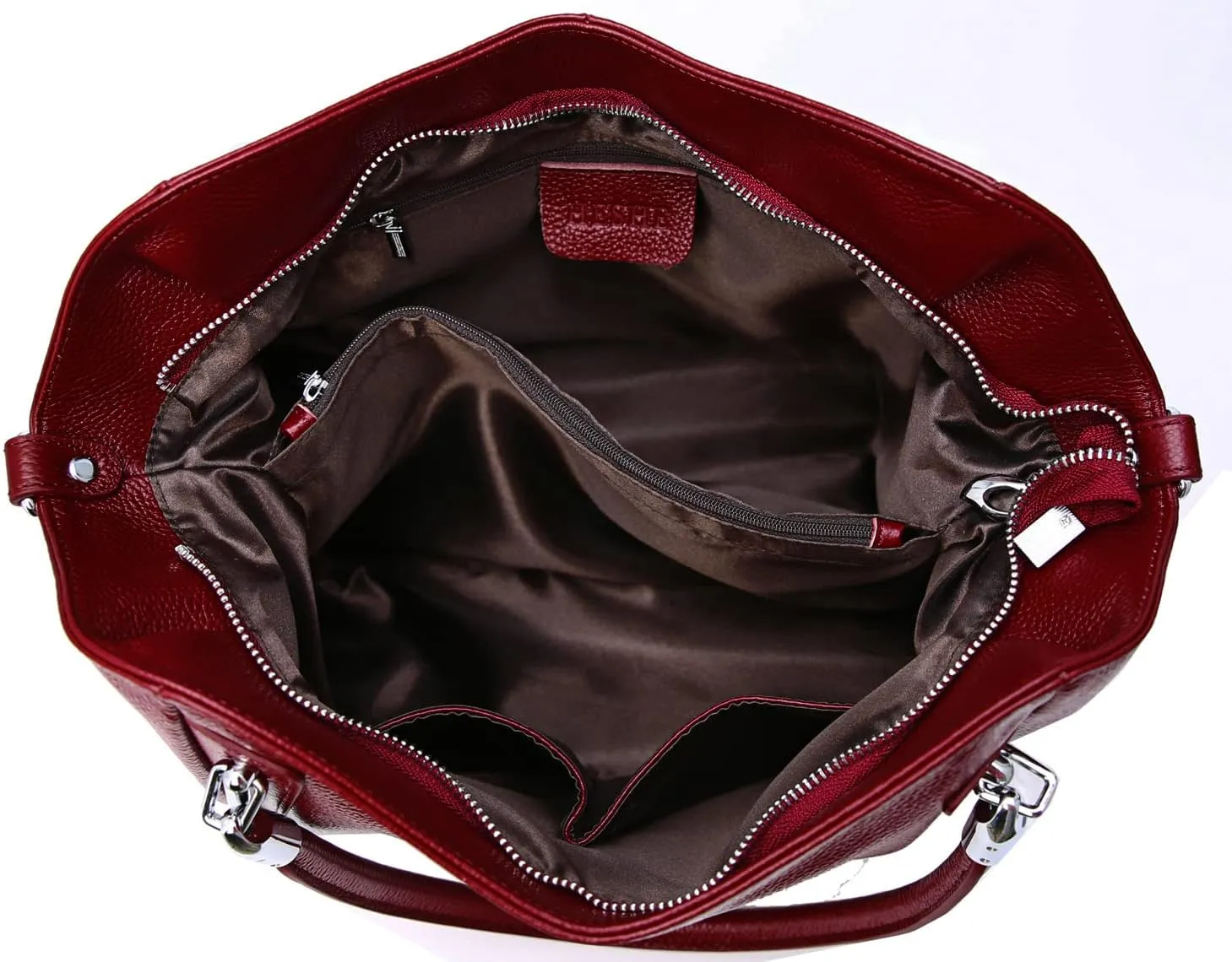 HESHE Leather Purses for Women Designer Handbags Hobo Crossbody Shoulder Bag Satchel Handbag Work Tote Bags