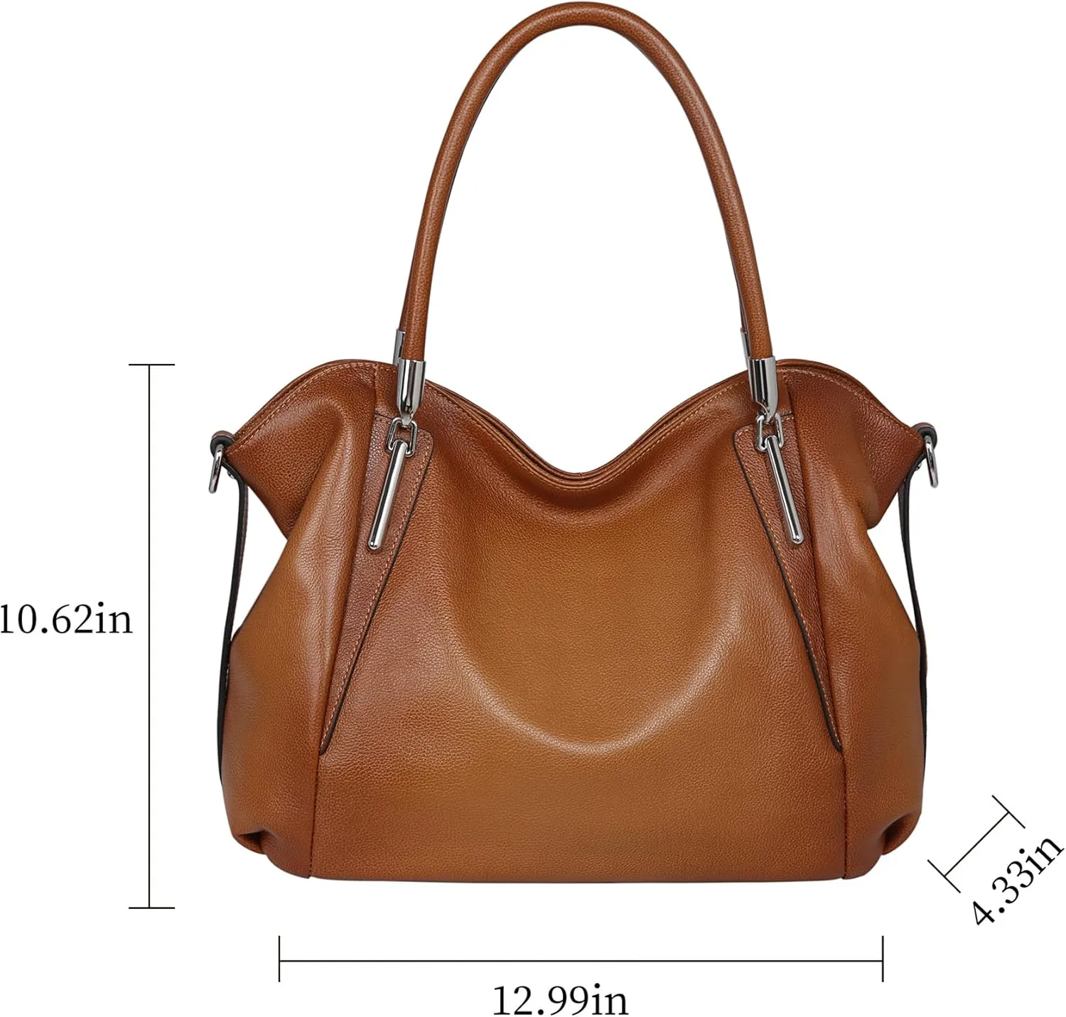 HESHE Leather Purses for Women Designer Handbags Hobo Crossbody Shoulder Bag Satchel Handbag Work Tote Bags