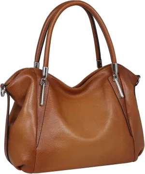 HESHE Leather Purses for Women Designer Handbags Hobo Crossbody Shoulder Bag Satchel Handbag Work Tote Bags