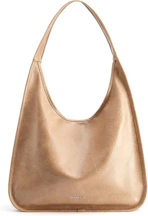 Hobo Purse, PU Leather Shoulder Bag, Tote Handbag for Work and Travel