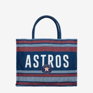 Houston Astros Stitch Pattern Canvas Tote Bag