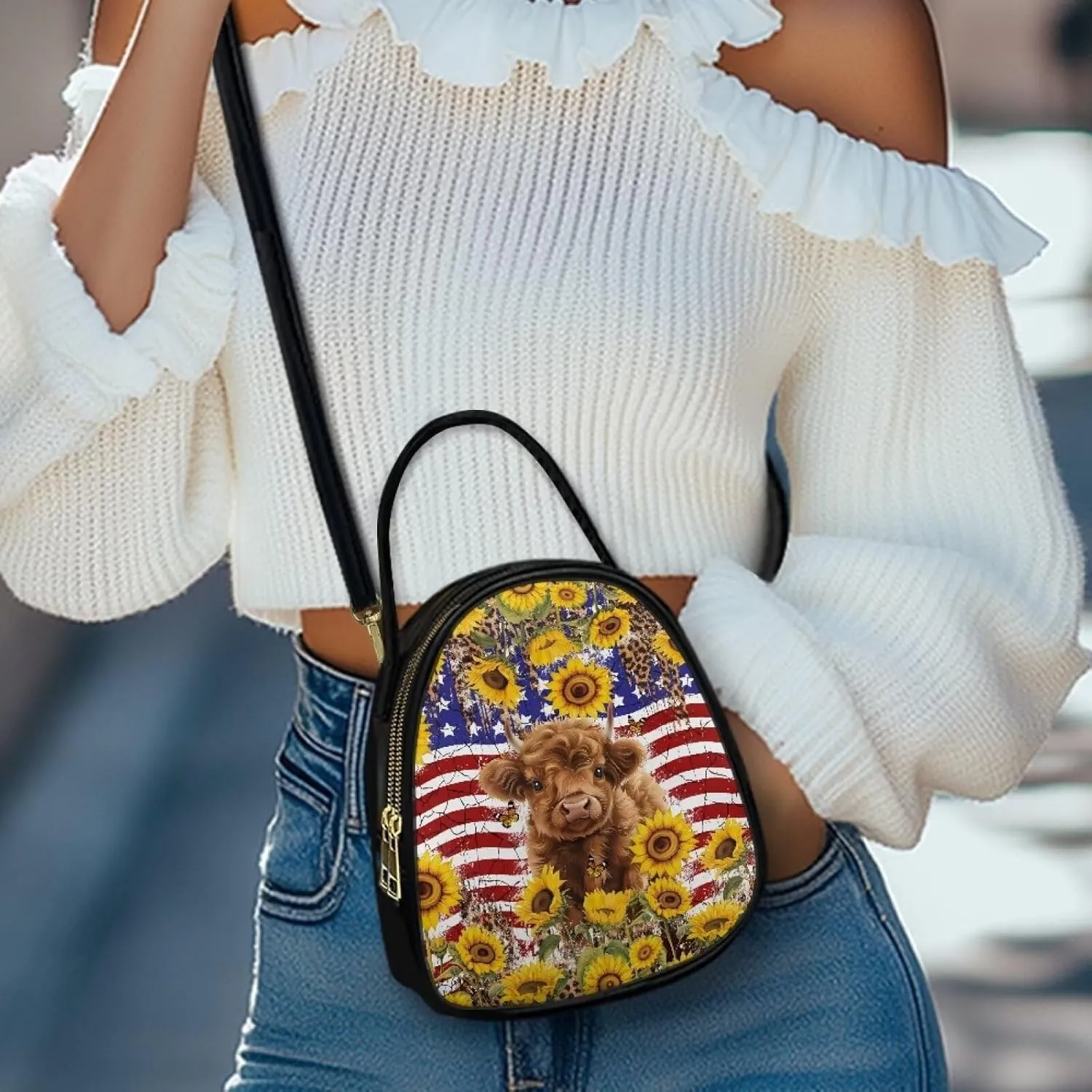 HUGS IDEA Small Crossbody Phone Bag for Women Quilted Purse Leather Cell Phone Cross Body Wallet