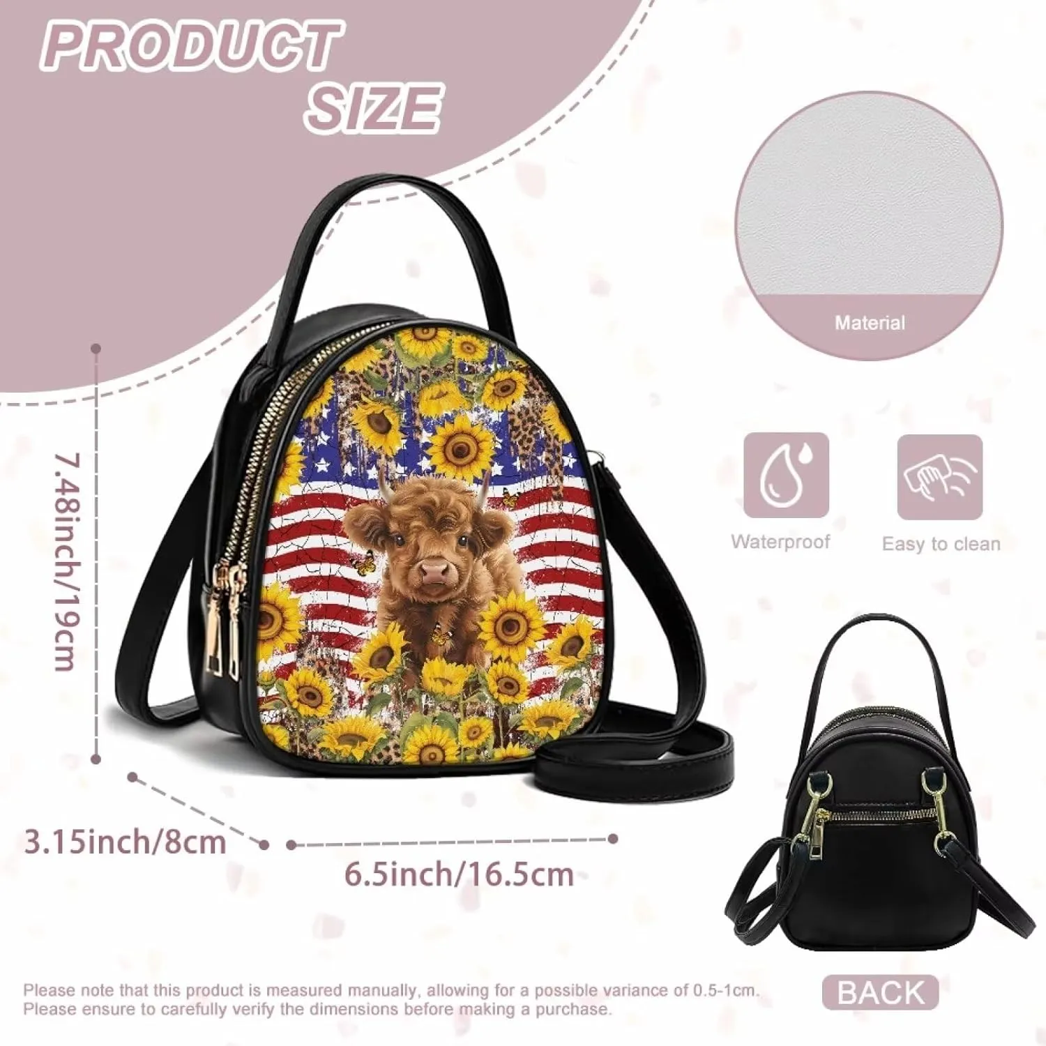 HUGS IDEA Small Crossbody Phone Bag for Women Quilted Purse Leather Cell Phone Cross Body Wallet