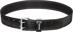 Hultafors Work Gear HT5184 2" Premium Leather Work Belt, Steel Double Tongue Roller Buckle