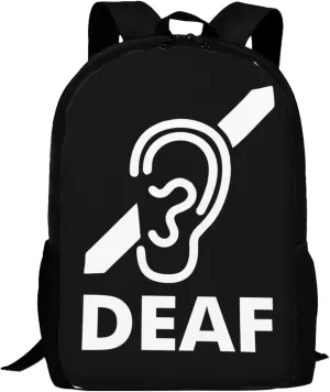 I Am Deaf Backpack Lightweight Large Capacity Laptop Backpack Travel Backpacks For Unisex, Painting