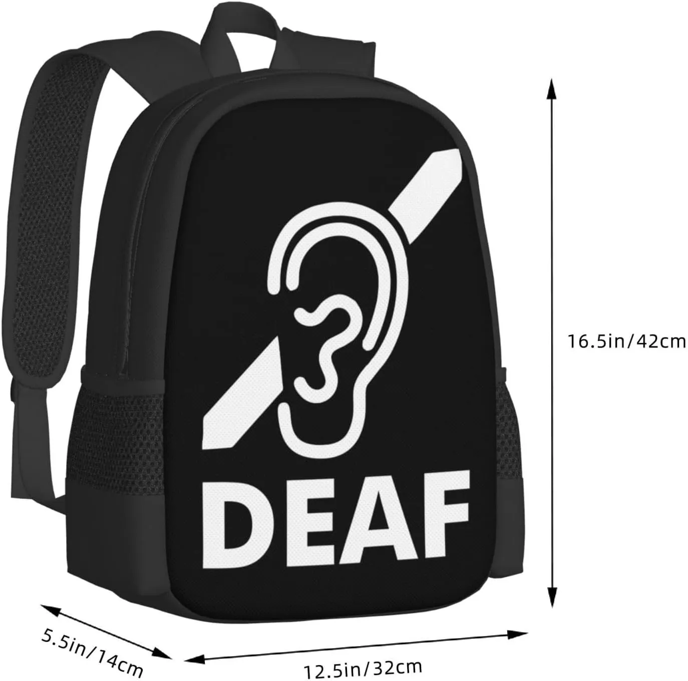 I Am Deaf Backpack Lightweight Large Capacity Laptop Backpack Travel Backpacks For Unisex, Painting