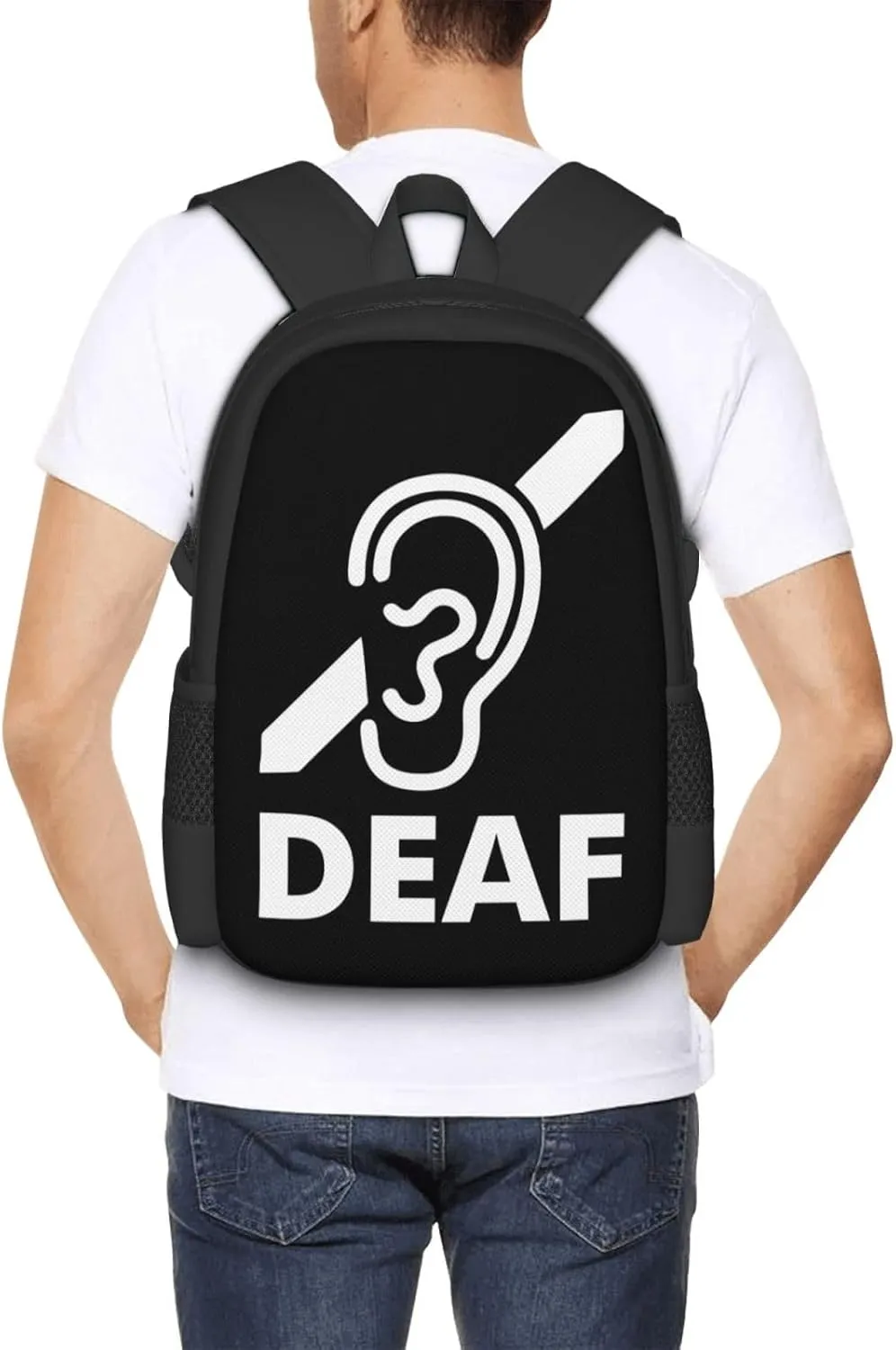 I Am Deaf Backpack Lightweight Large Capacity Laptop Backpack Travel Backpacks For Unisex, Painting