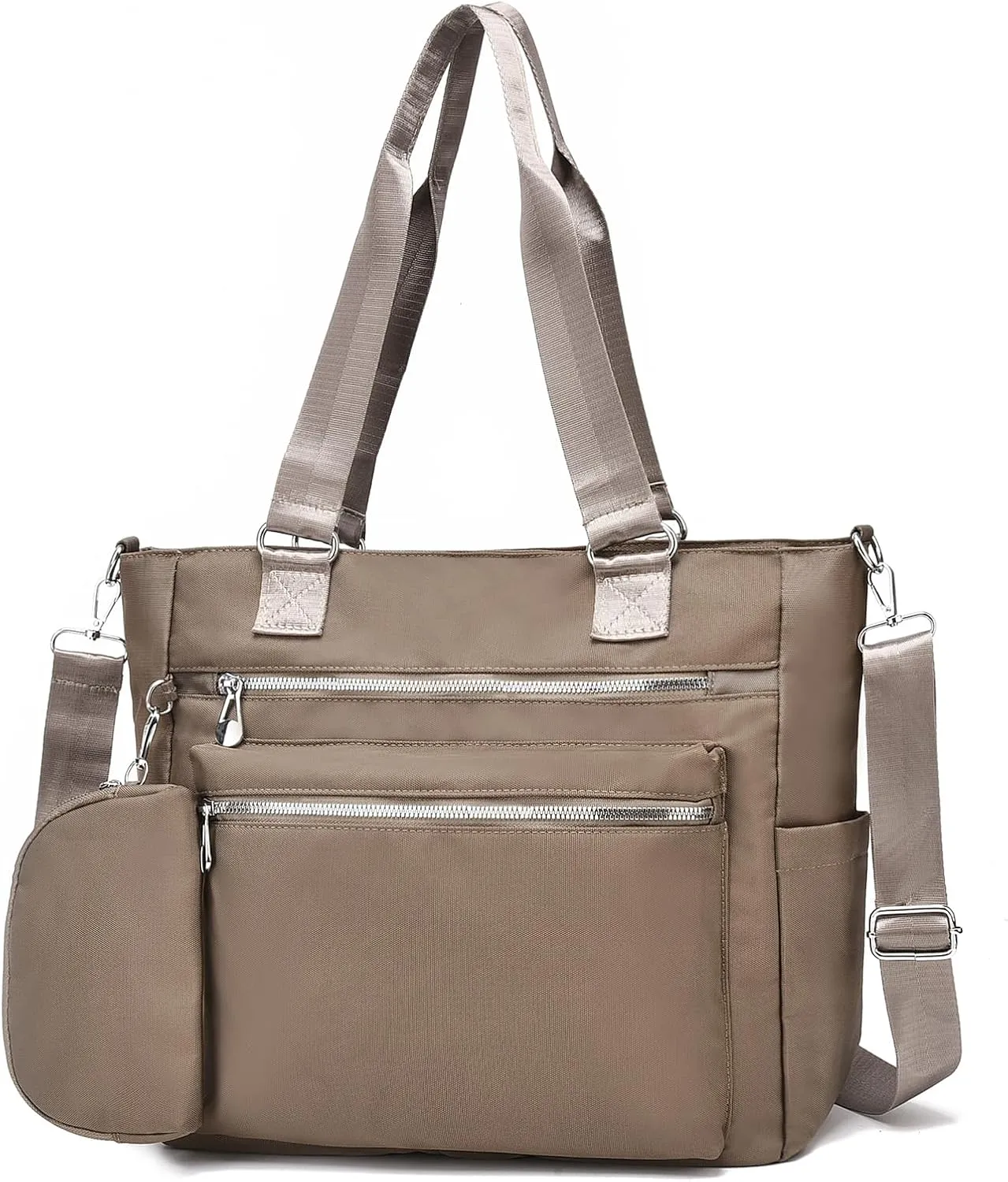 I IHAYNER Laptop Tote Bag for Women 15.6 Inch Waterproof Canvas Work Bag Business Briefcase Computer Bags for Travel
