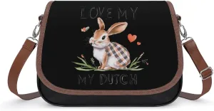 I Love My Dutch Crossbody Bags for Women Leather Tote Bag Handbag Purse for Work Travel
