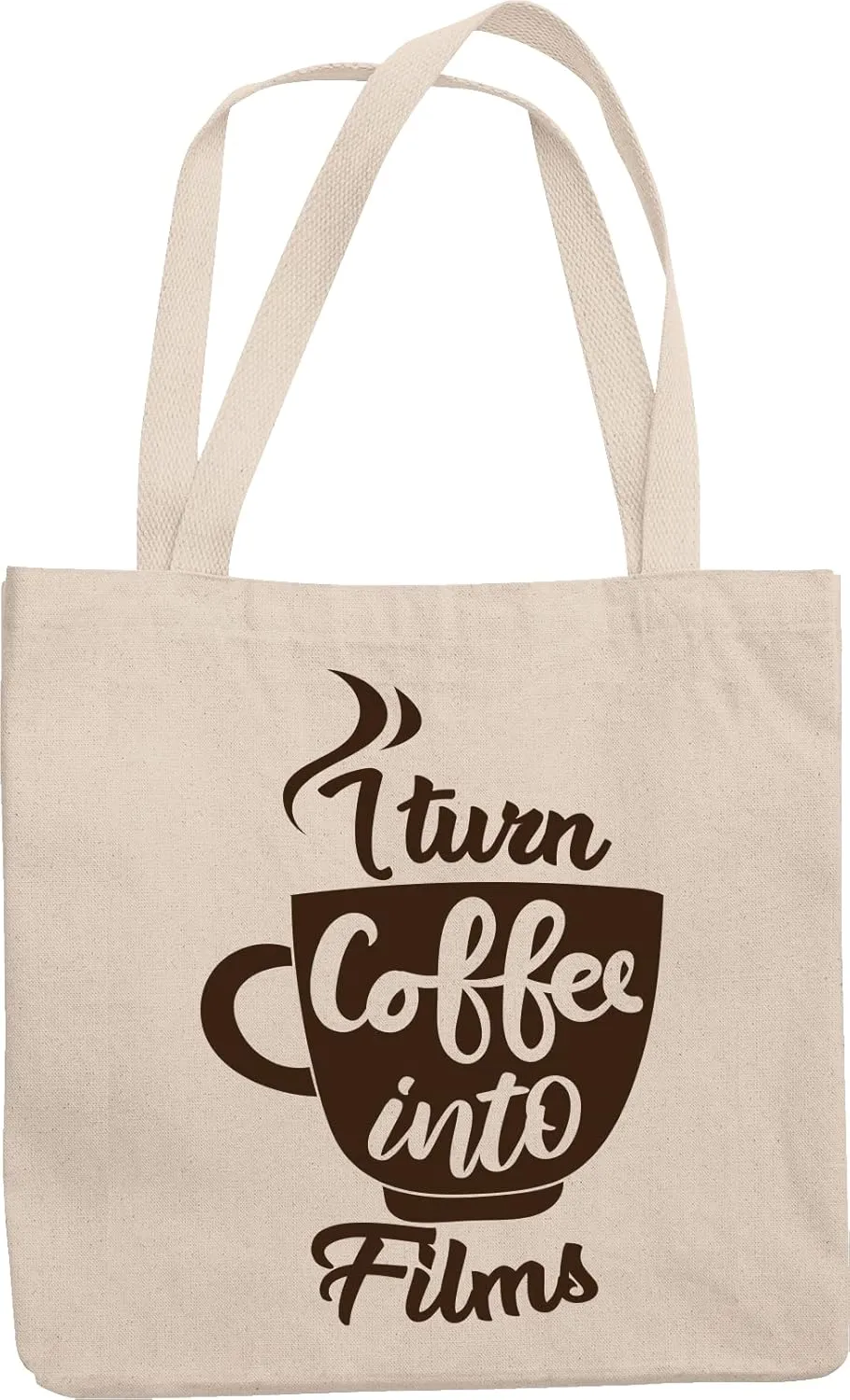 I Turn Coffee Into Films Reusable Tote Bag for Filmmaker & Director
