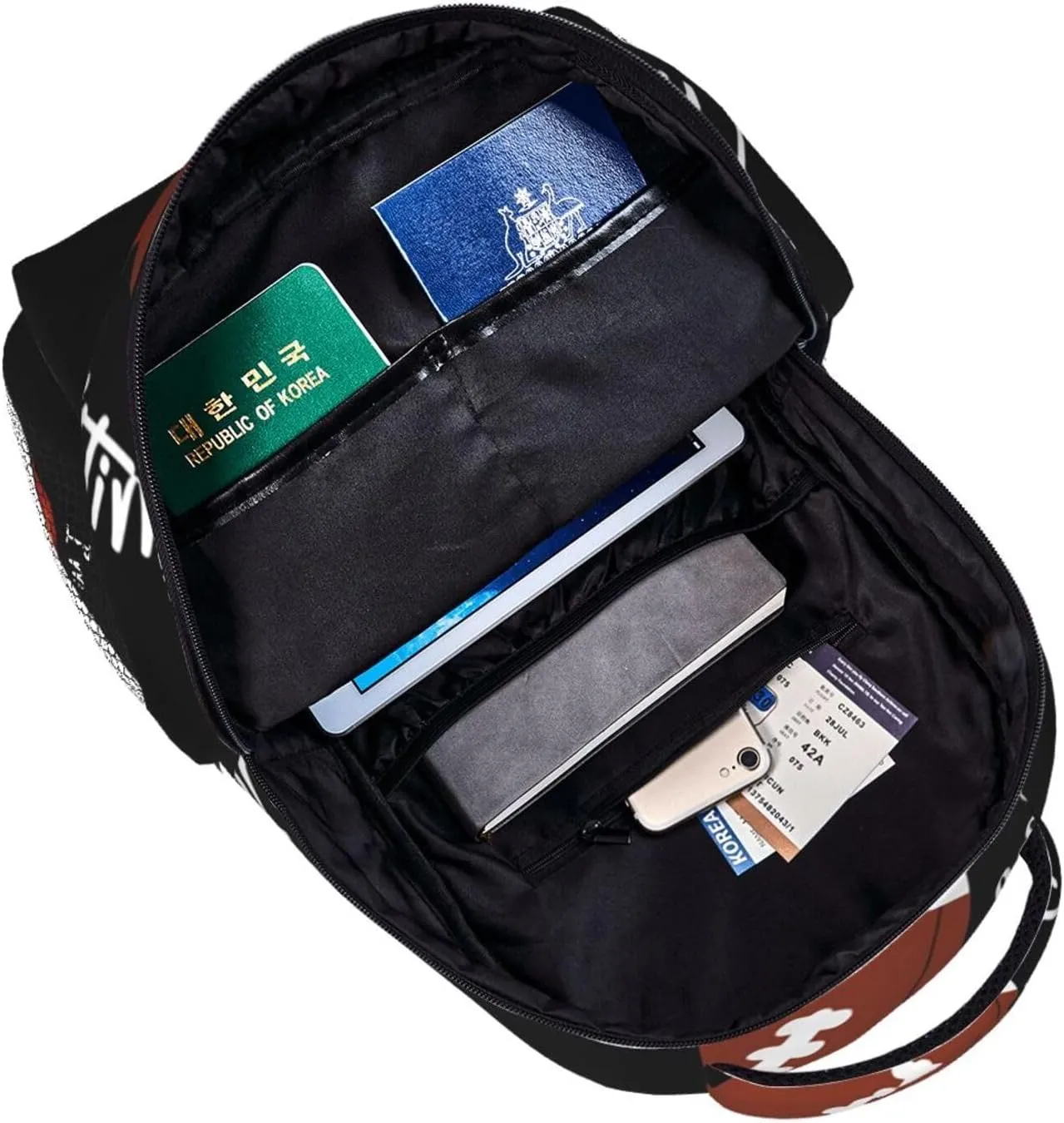 I‘m Just Here For The Halftime Show Backpack Casual Laptop Backpack Lightweight Double Shoulder Bag Travel Daypack For Women Men