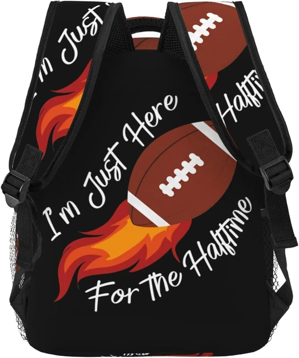 I‘m Just Here For The Halftime Show Backpack Casual Laptop Backpack Lightweight Double Shoulder Bag Travel Daypack For Women Men