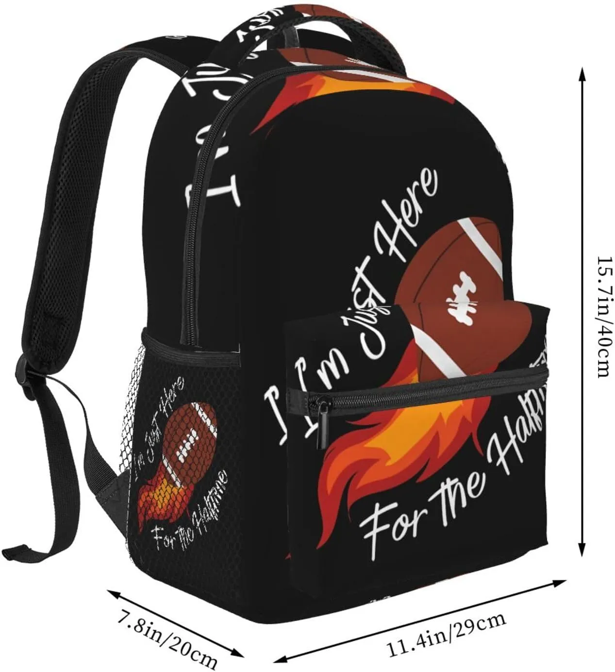 I‘m Just Here For The Halftime Show Backpack Casual Laptop Backpack Lightweight Double Shoulder Bag Travel Daypack For Women Men